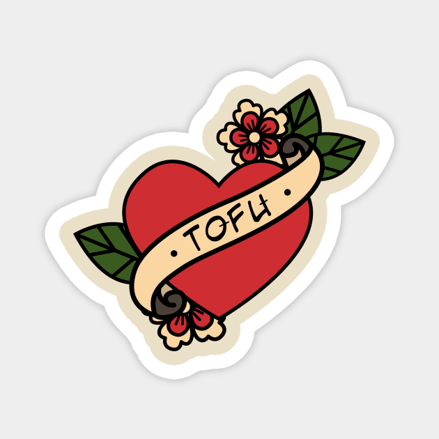 Old School Love Tofu Tattoo Magnet by BubblegumGoat