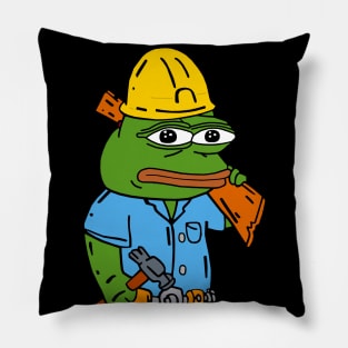 Construction Worker Pepe Handyman Pillow