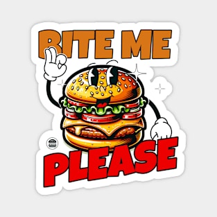 Bite Me Please Burger Lover Magnet