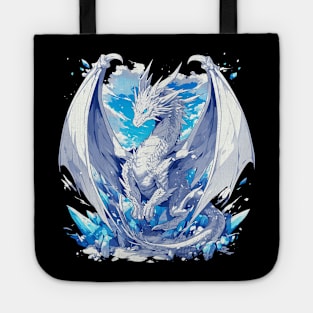 blue eyes white dragon Tote