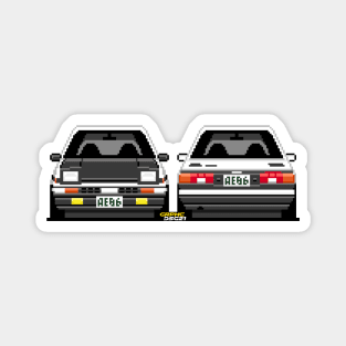 Toyota Sprinter AE86 Hachiroku Initial-D Pixel Magnet