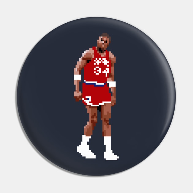 Charles Barkley Sixers Pixel Pin by qiangdade
