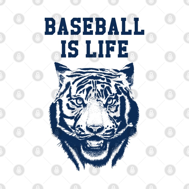 Baseball is Life Blue by bens black line art