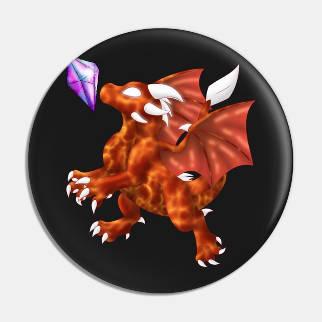 GemBabs: Elemental Dragon (Fire) Pin by spyroid101