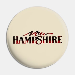 New Hampshire Buffalo Plaid Vintage License Plate Design Pin