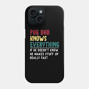 Pug Dad Know Everything Father'S Day Phone Case