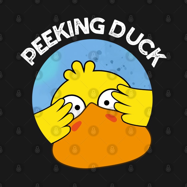 Peeking Duck Funny Animal Chinese Dish Pun by punnybone