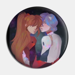 Asuka and Rei from Evangelion Pin