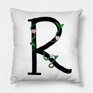 "R" initial Pillow