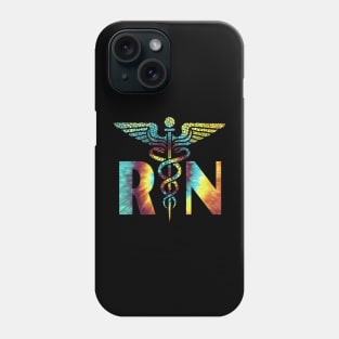 Lovely RN Registered Nurse Tie Dye Phone Case