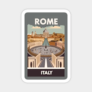 A Vintage Travel Art of Rome - Italy Magnet