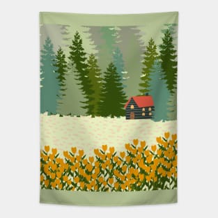 Little house in the big woods Tapestry