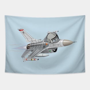 Cartoon Fighter Plane Tapestry