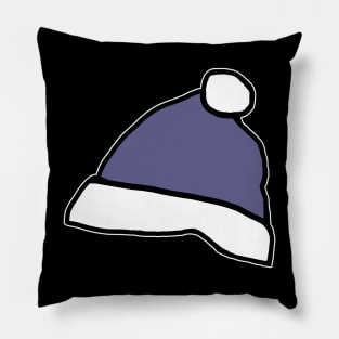 Winter Hats Blue Bobble Graphic Pillow