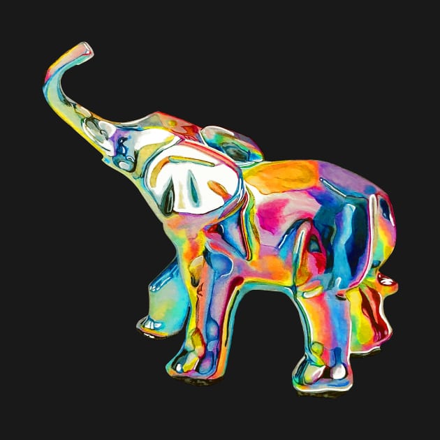 Repeat Rainbow Elephant by KatareyDesigns