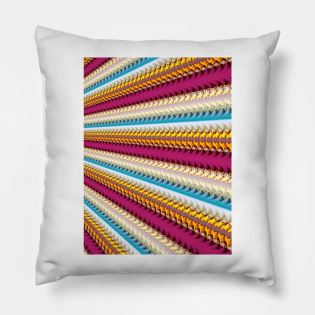 Fractal Pattern of Coloured Lines Pillow by pinkal