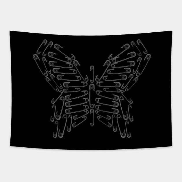 Safety Pin Butterfly Tapestry by MortemPosts