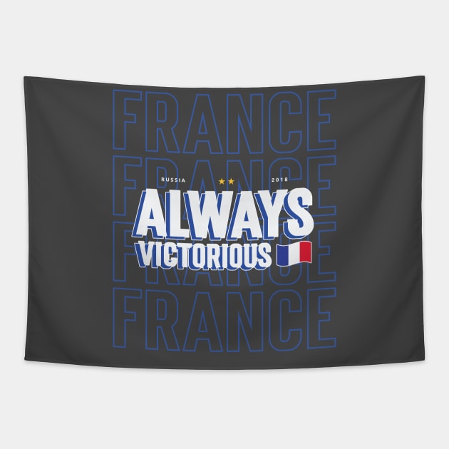 France Always Victorious Football Tapestry by Futbolero 
