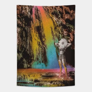 Rainbow waterfalls Tapestry