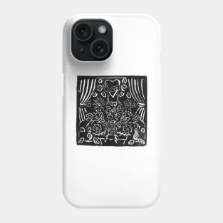 Flower Scene, Black & White Phone Case