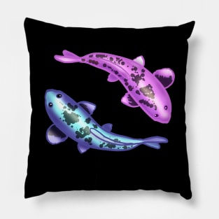 Pastel Pink And Baby Blue Koi Fish Pillow