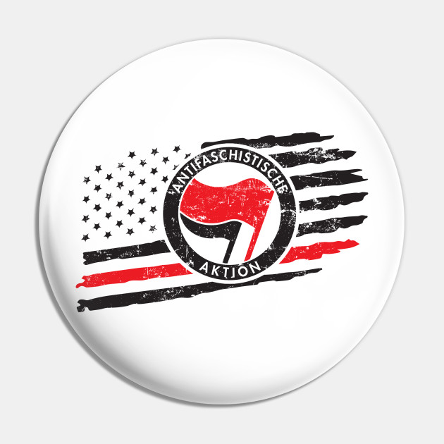 Vintage Antifaschistische Aktion Flag Gift Antifaschistische Pin Teepublic