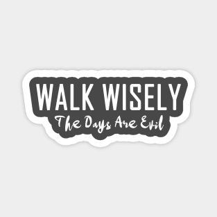 Walk Wisely The Days Are Evil Ephesians 5 Bible Verse Magnet