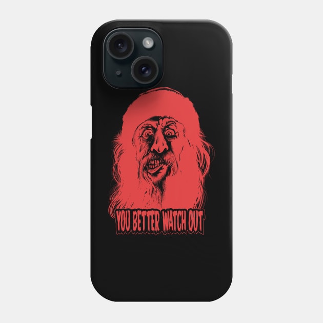 Evil Santa (red version) Phone Case by wildsidecomix