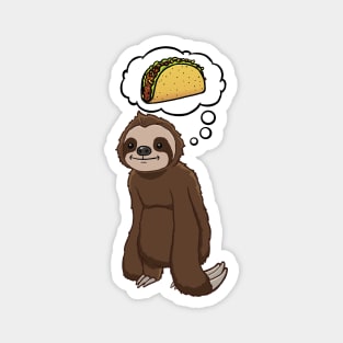 Sloth thinking about eating tacos Magnet