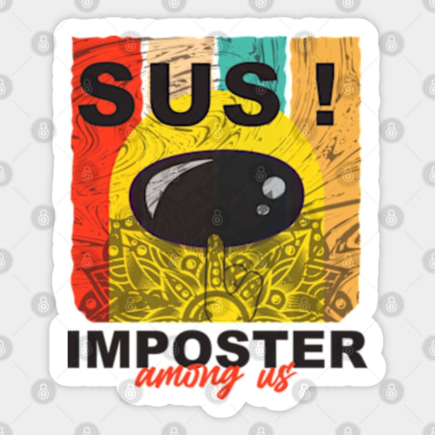 Among Us SUS suspicious postit note 1' Sticker