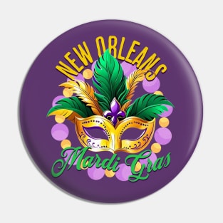 New Orleans Mardi Gras Souvenir for Mardi Parties Costume Pin