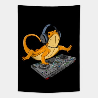 Bearded Dragon DJ Disc Jockey Tapestry