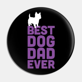 Best Cairn Terrier Dog Dad Ever - Purple Dog Lover Gift Pin