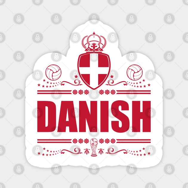 DANISH FOOTBALL GIFT | RED VIGNETTE Magnet by VISUALUV