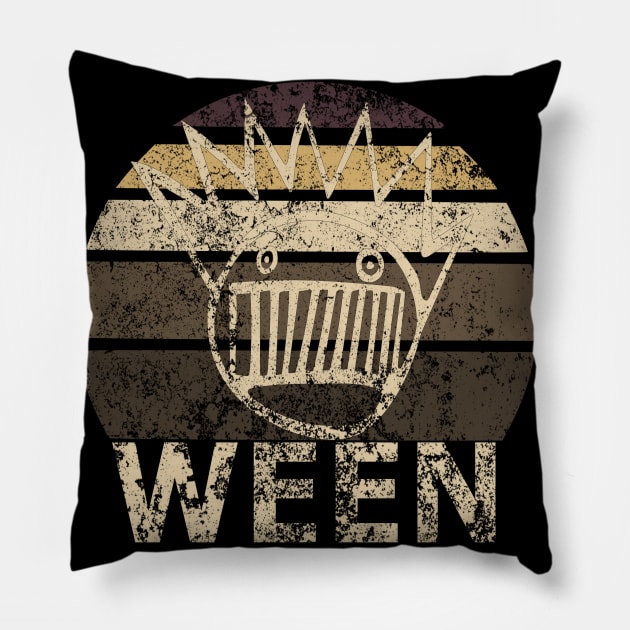 WEEN Vintage Retro Distressed Boognish Pillow by GypsyBluegrassDesigns