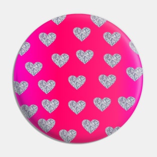 PRETTY PINK GRADIENT MODERN TRENDY HEART PATTERN Pin