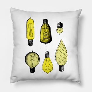 vintage light bulb Pillow