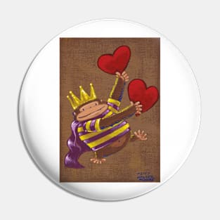 Mardi Gras Valentine Ape King Pin