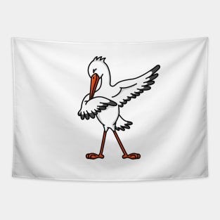 Dab dabbing stork pregnancy announcement Tapestry