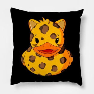 Leopard Rubber Duck Pillow