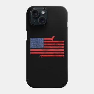 Dachshund American Flag 4th Of July Phone Case