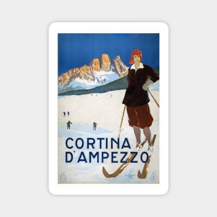 Cortina d'Ampezzo Italy Vintage Poster 1923 Magnet