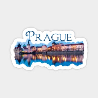 Prague: Evening Skyline Magnet