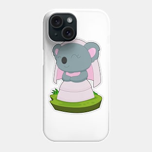 Koala Bride Veil Wedding Phone Case