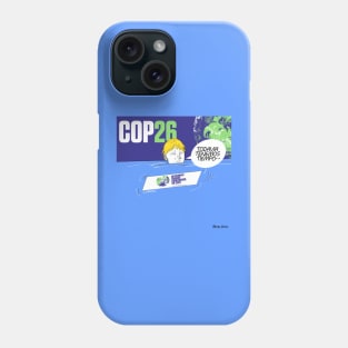 mensaje a la calma en la cop26 en glasgow Phone Case