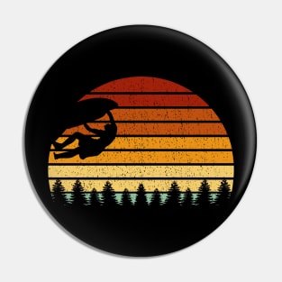 Vintage Sunset Climbing Gift For Climbers Pin