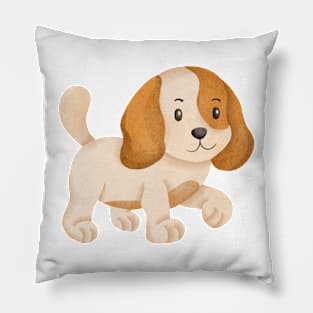 Cute dog walking Pillow