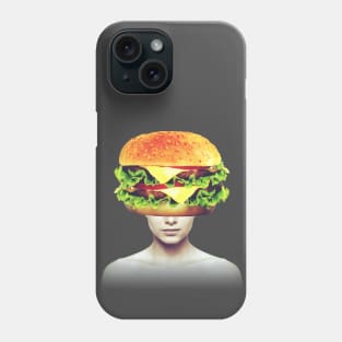 Burger head portrait Phone Case