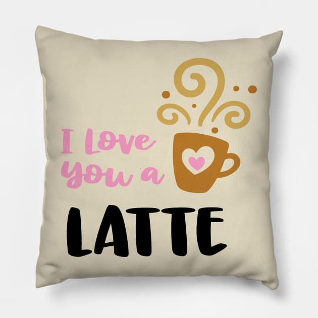 I love you a Latte Pillow by Gretathee