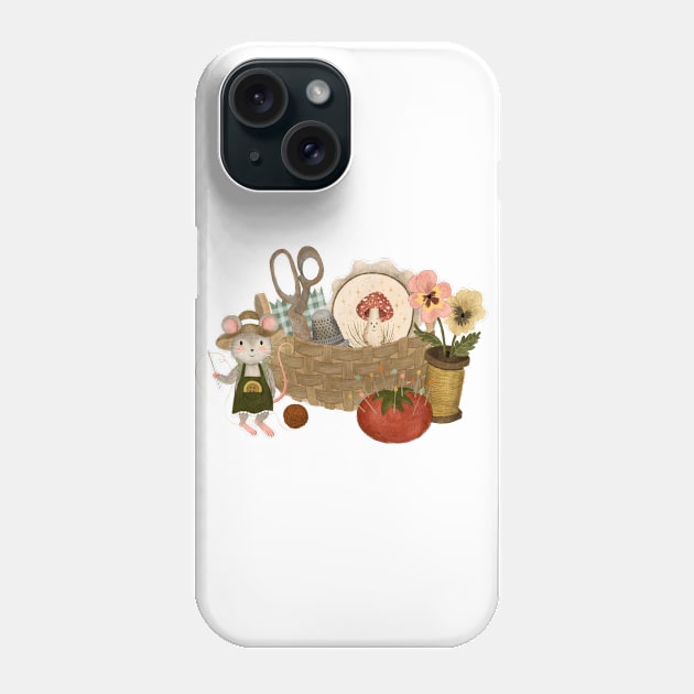 sewing mouse Phone Case by annyamarttinen